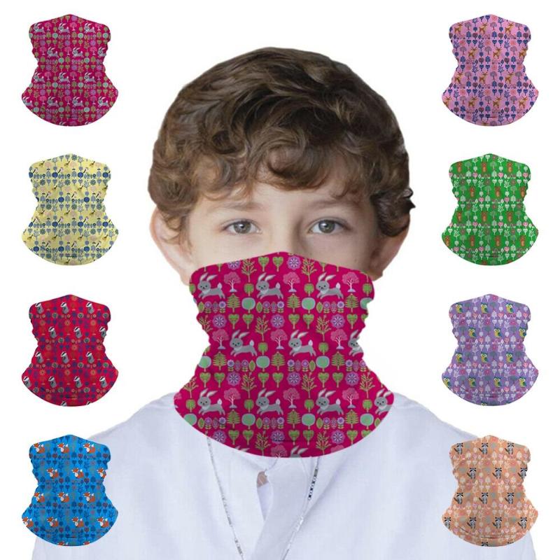 

Print Kids Seamless Bandana Headband Face Mask Tube Scarf Balaclava Headband Multifunctional Scarf