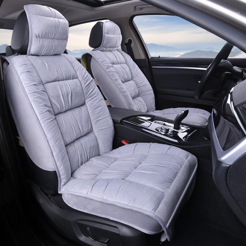 

360 Full Surrounding Universal Winter Warm Car Seat Cover Soft for Plush Seat Cushion Front Car Chair Backrest Pad Protector1