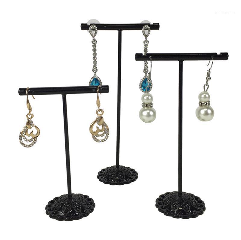 

Pcs/ Set T-Shape Earrings Display Stand Alloy Showcase Jewelry Organizer Holder Pouches, Bags, Pink;blue