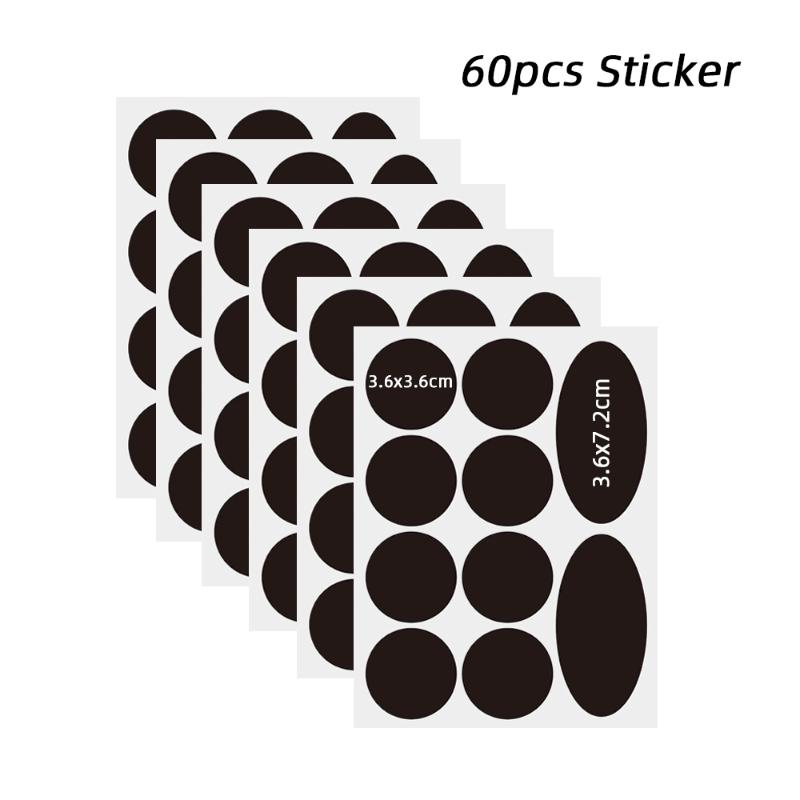 

60pcs Waterproof Spice Sticker Jars Stickers Kitchen Label Sticker Storage Organizer Bottle Jar Jam Blackboard Spice Labels Tags