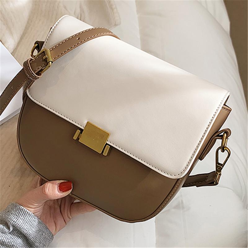 

Moon Flap Bag for Women's 2021 Luxury PU Leather Shoulder Bag Simple Lady High-quality Solid Color Handbags Trend All-match Bags, Black