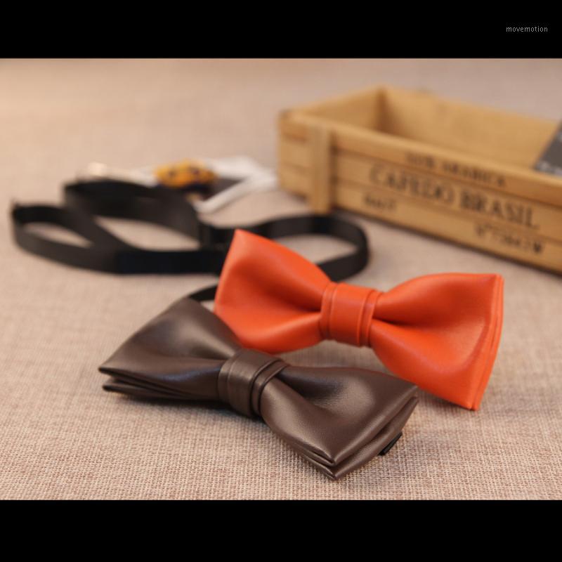 

Linbaiway Mens Bowtie Fashion PU Leather Business Suits Bow Tie for Wedding Women Bow Ties Cravats Male Accessories Custom Logo1