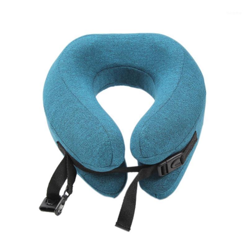 

U Shape Memory Travel Neck Pillow Foldable Head Neck Chin Support Cushion1