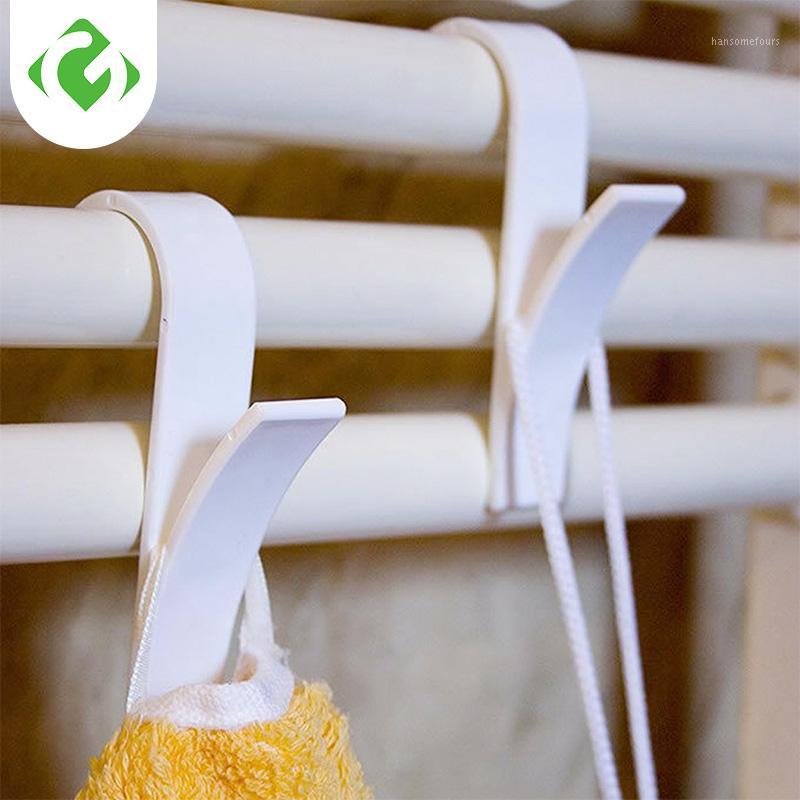 

6pcs High Quality Hanger For Heated Towel Radiator Rail Bath Hook Holder Clothes Hanger Percha Plegable Scarf white GY1