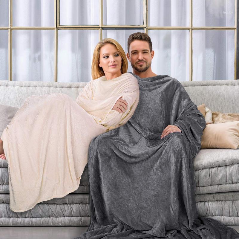 

Soft Warm Comfy Plush TV Hooded Blanket Sweatshirt Fleece Throw Blanket with Sleeves for Adult Women Men Kids Weighted Blankets1