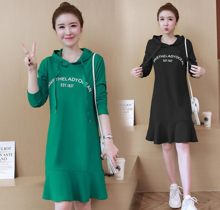 

Plus Size Fashion Spring Sweatshirt 2021 New Women Fine Dress 2d0t, Green