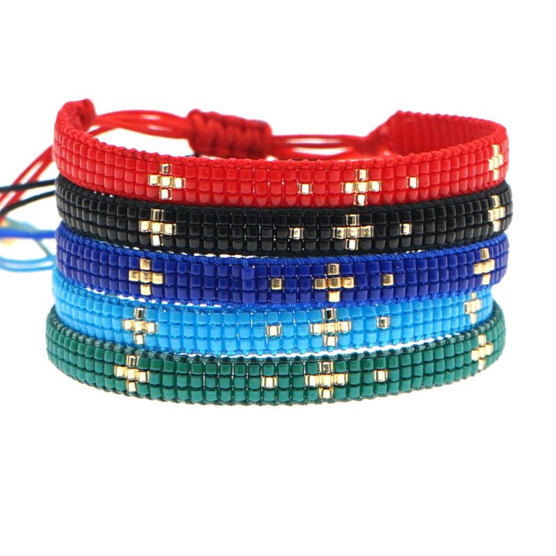 

Go2Boho Cross Bracelets Christian Jewelry Gift Miyuki Women Bracelet Men Handmade Woven Pulseras 2021 Fashion Jewellery
