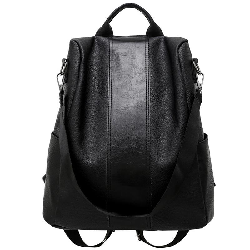 

New Fashion Waterproof Casual Women Backpack Purse Anti-theft Rucksack School Shoulder Bag For Teenagers Girls, Black