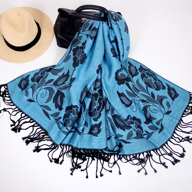 

Shawls and Wraps Fashion Luxury Hijab Ladies Print Bufandas Muslim Bonnet Caps All-match scarf women winter New Arrival