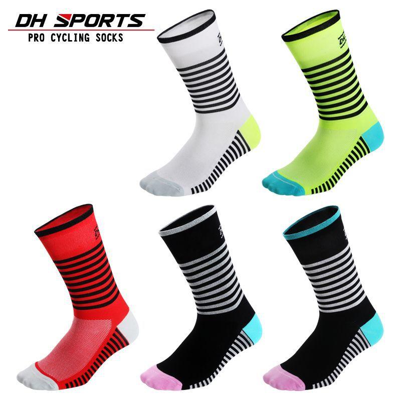 

New High Quality Cycling Socks Professional Sport Road Bicycle Socks Breathable Outdoor Bike, Green