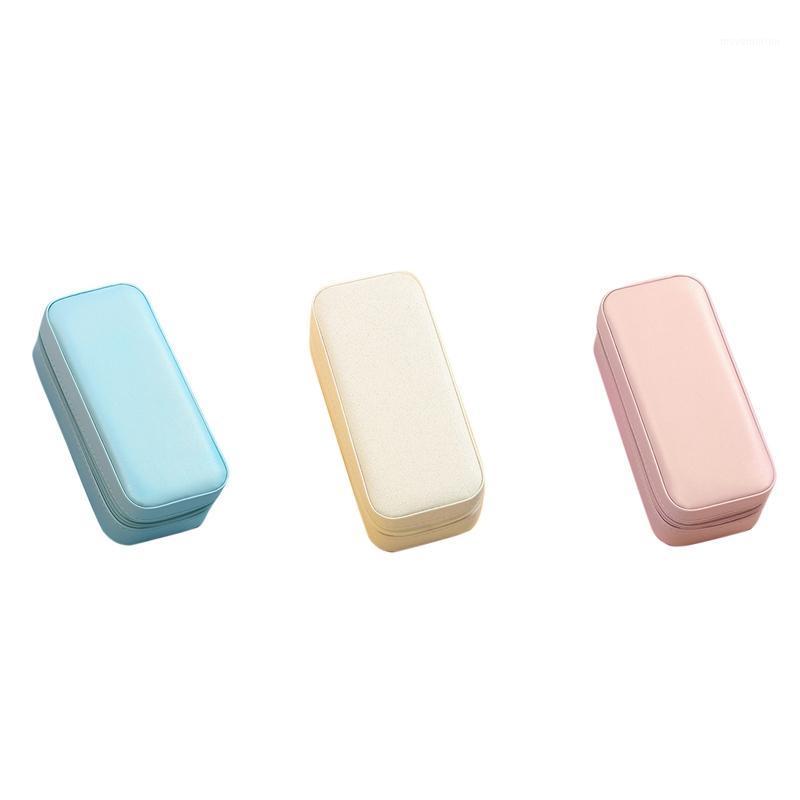 

New Korean-Style Candy-Colored Portable Rectangular Jewlery Box Stud Earrings Necklace Jewelry Storage Box1