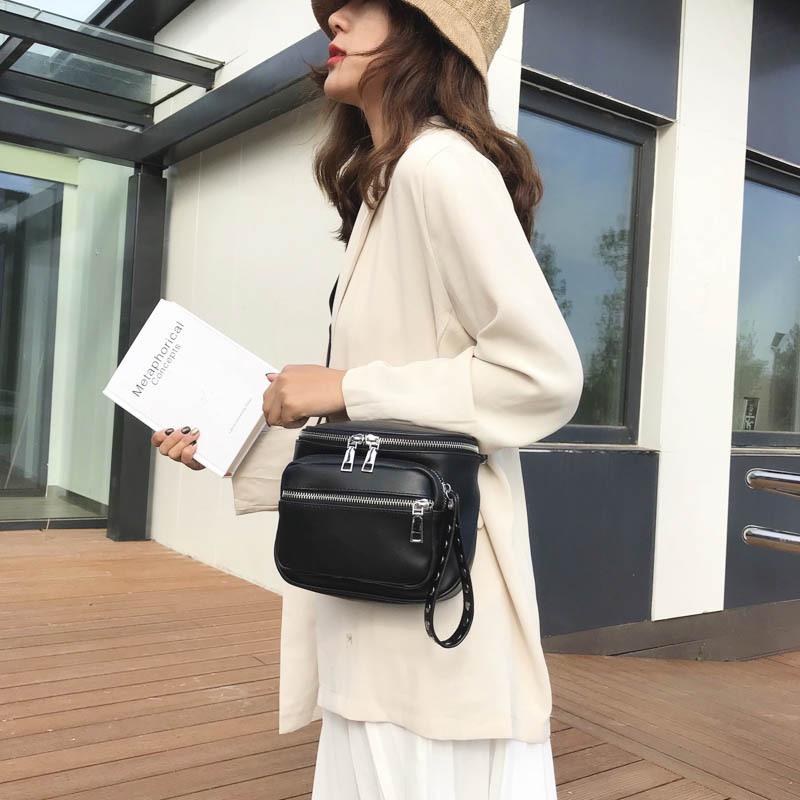 

New fashion Korean style simple postman single shoulder bag fashionable purses, Black