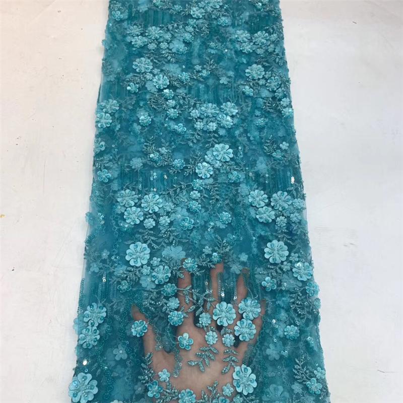 

French Tulle Lace Fabric 2020 High Quality Lace Nigeria Africa Mesh Fabric Party Soft Sequin ZX3676