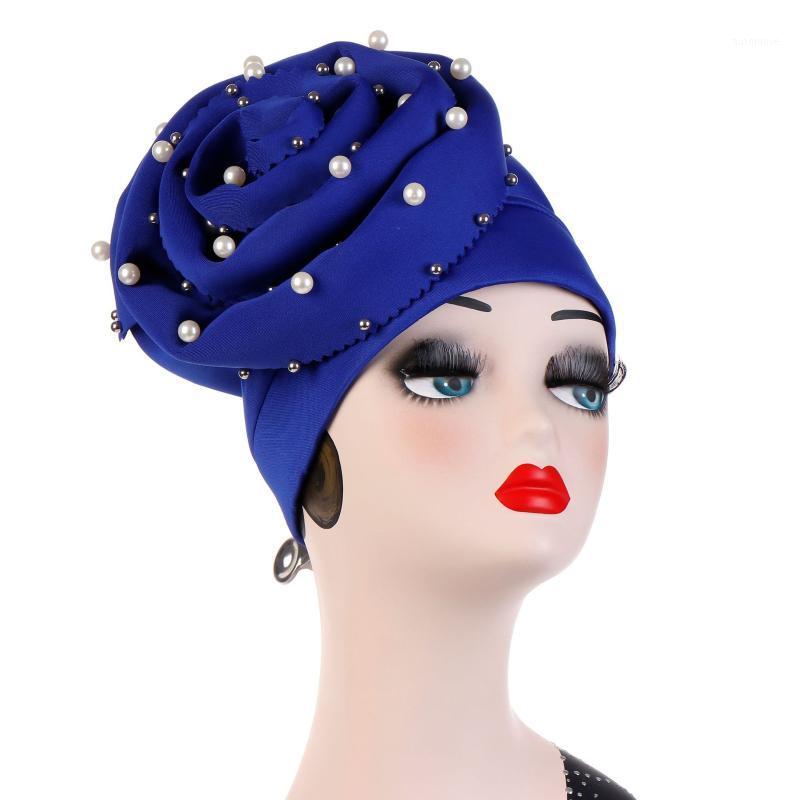 

Pure Color Skullies Pearl Hat New Fashion Thin Muslim Headgear Casual High Quality Rhinestone Flower Cotton Soft Turban Skullies1, White