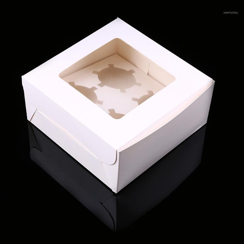 

2/4/6 Cups Paper Cake Boxd Muffin Cupcake Box Cookie Paper Boxes for Packaging Pudding Pastry Container Wedding Birthday Gift1