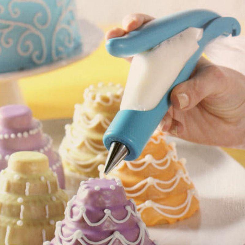 

Pastry Decorating Pen DIY Fondant Cake Sugar Craft Icing Bag With Piping Dispenser Nozzles Kitchen Cake Decorating Supplies