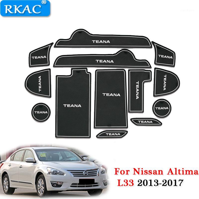

RKAC for Teana Altima L33 2013-2018 Door Slot Pad Car Anti Slip Mats Rubber Mat Cup Cushion Dust mat Gate Slot pads1