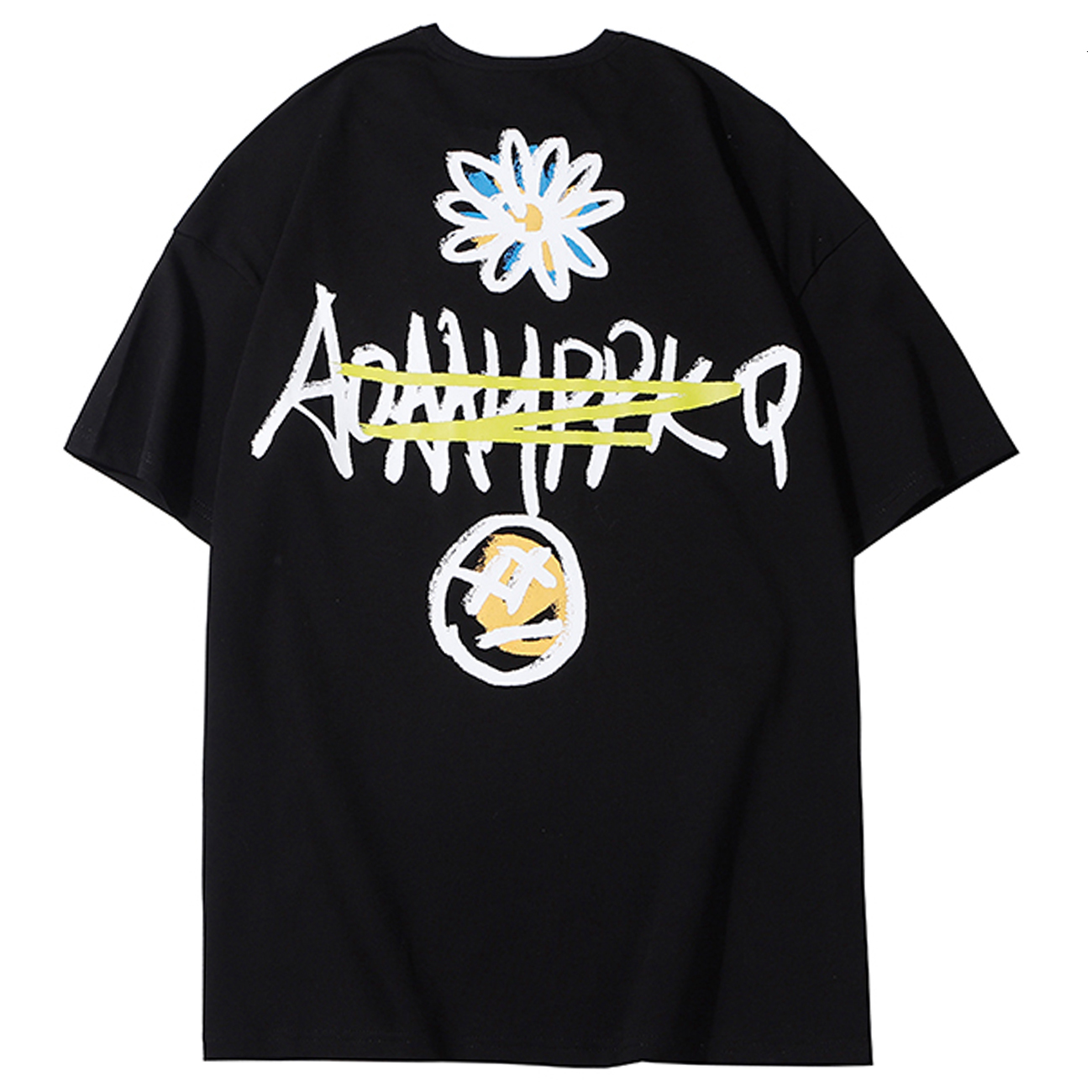 

2021 New Aelfric Eden Hip Hop Funny Graffiti t Shirt Men Oversized Tee Tshirts Summer Casual Cotton Streetwear Short Sleeve Shirts 4bfw, White