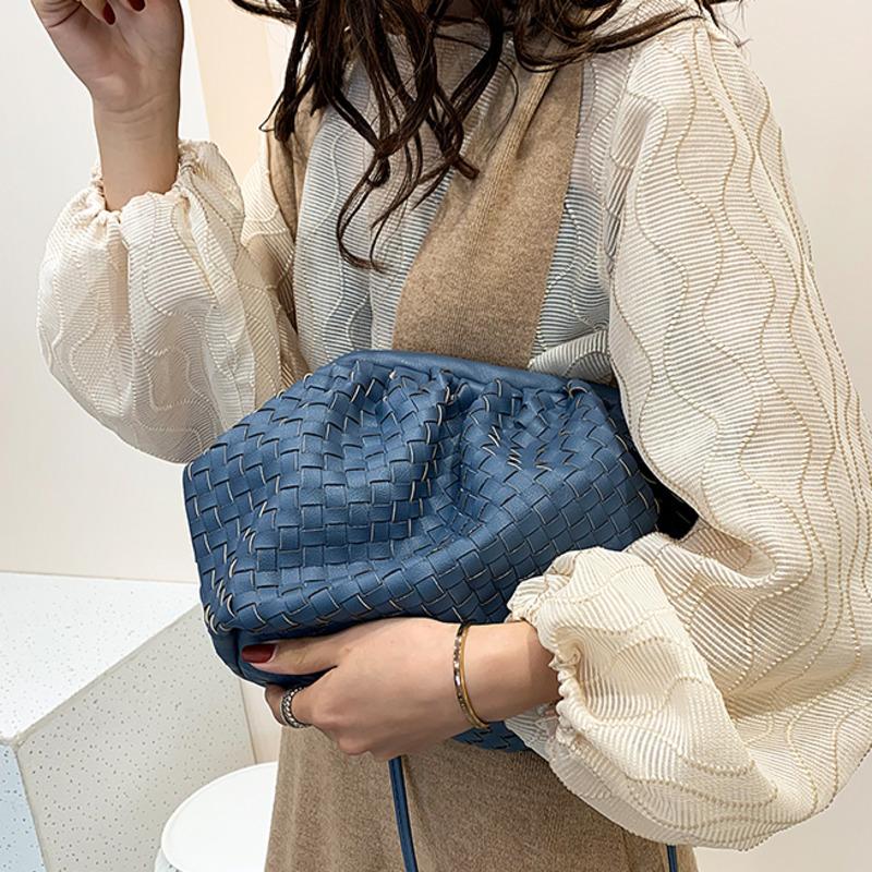 

luxury [BXX] PU Leather Weaving Crossbody Bags For Women 2020 Lady Designer Shoulder Messenger Bag Female Handbags Elegant Clutch HJ404