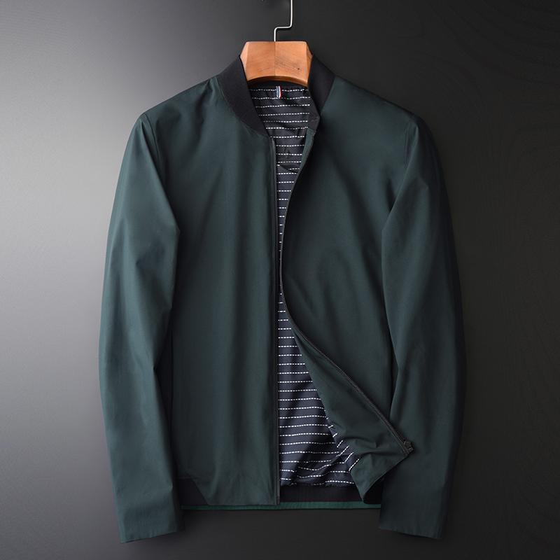 

Stand Collar Men Jackets Luxury Zipper Solid Color Mens Jackets And Coats Spring And Autumn Slim Coat Men Plus Size 4XL, As pic