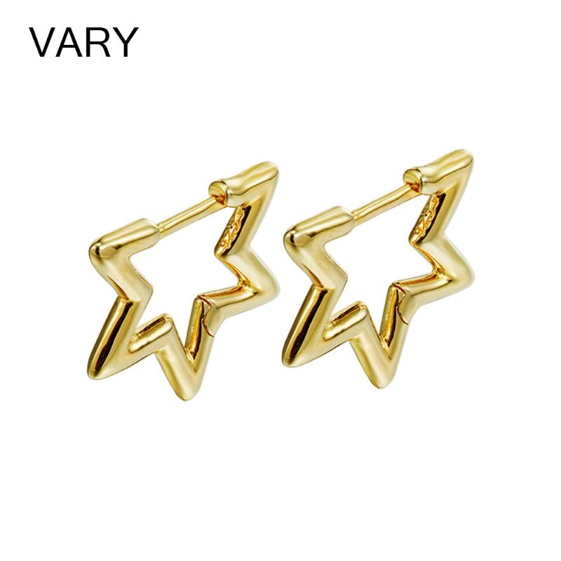 

VARY Popular 925 Sterling Silver Plain Star Earrings for women