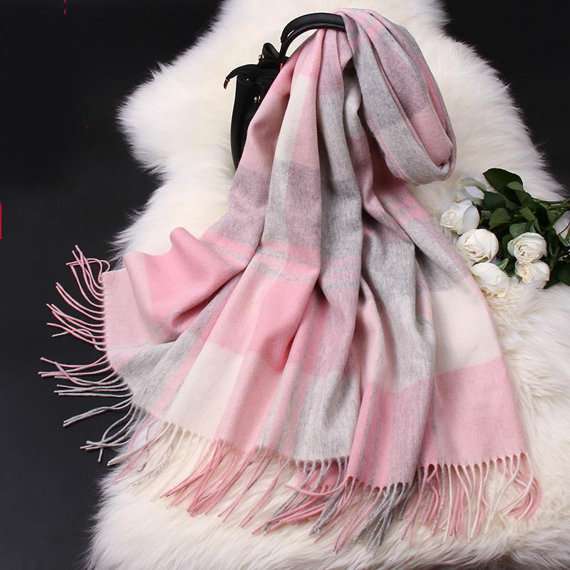 

Scarves 100% Wool Scarf, Women In Autumn And Winter, The England Cashmere Shawl Is Necessary To Be Thickened Winte