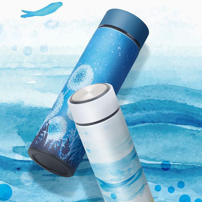 

1PC Fashion Printed Stainless Steel Vacuum Flasks Creative Design For Women 450ml Capacity 6-12 hours Keeping Warm Vacuum Flasks1