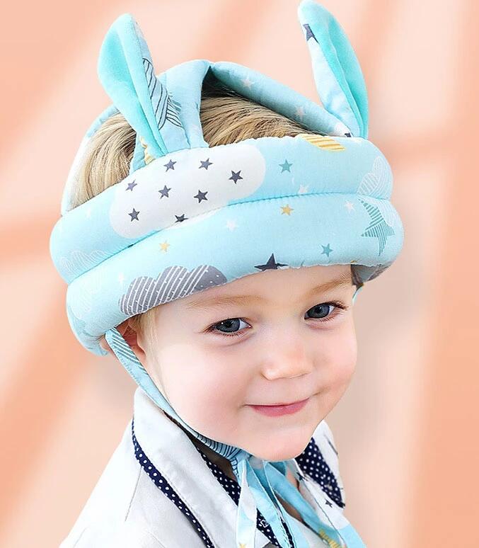ベビー幼児キャップアンチコリジョン保護帽ベビーセーフティヘルメットソフト快適なヘッドセキュリティ保護 - 調整可能なGC705