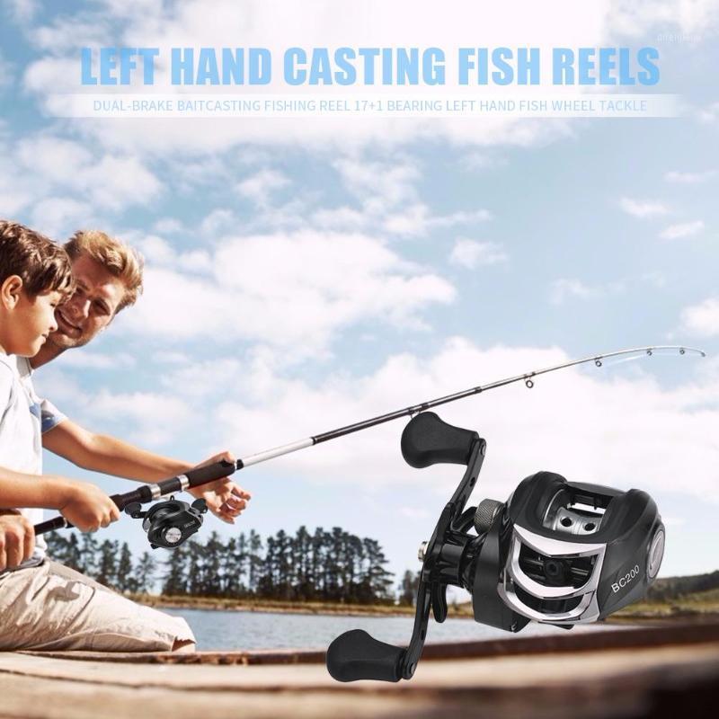 

Fishing Reels Solid Color Low Profile Baitcasting Fishing Reel 17+1BB Right Hand Fish Reels for Hiking Baitcasting Reel1
