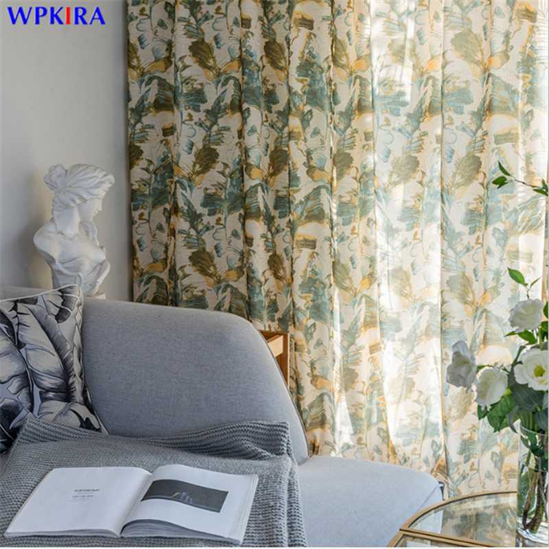 

New Printed Tree Window Curtain For Living Room Sheer Curtain Bedroom Drape Panel European Elegant Home Decora 1pc W-AD359#30, Cloth 1