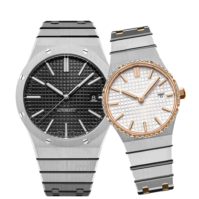 

2022 factory mens automatic mechanical watches silver strap blue gold watch stainless waterproof wristwatch montre de luxe lady watches, Add sapphire glass