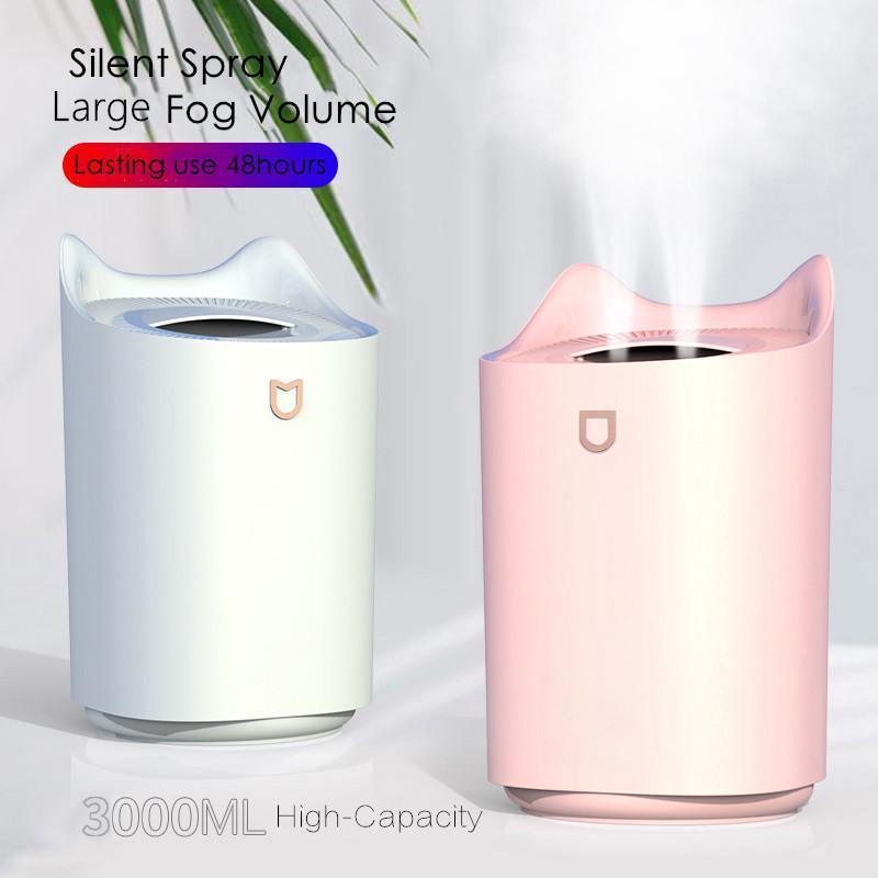 

New Arrival Air Humidifier 3000ML Double Spray Nozzle Cool Mist Aroma Diffuser with Colorful Light Ultrasonic USB Humidifier1