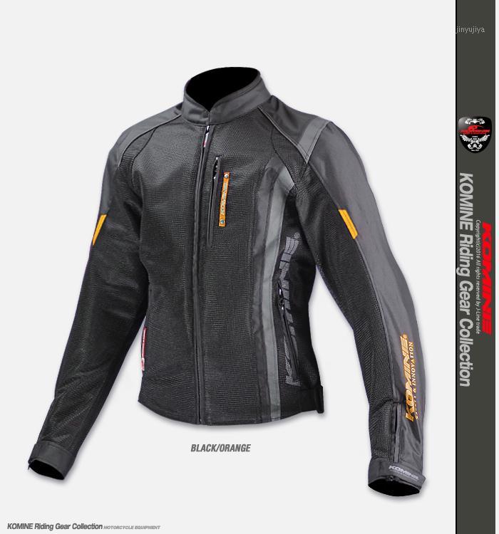 

2020 New One Komine JK 095 Jacket Motocross Motorcycle Leather Jacket Black Orange Men Woman Unisex1
