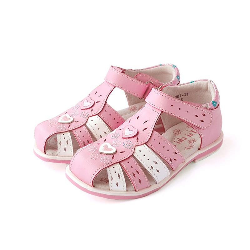 

Super Quality 1 pair girl Genuine Leather Sandals For Orthopedic for arch support Children shoes girl sandals, Kids shoes, White
