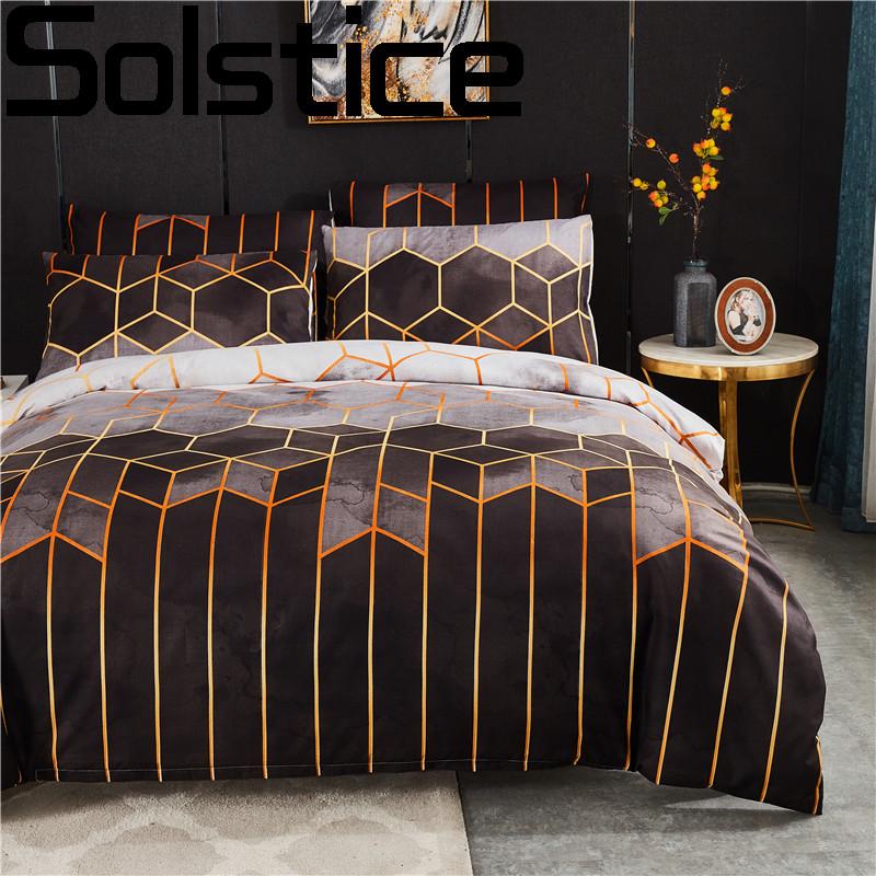 

Solstice 3D Bedding Sets Dark Brown Honeycomb Color Geometric Rhombus Lattice Duvet Cover Pillowcases Quilt Cover Sets King Size, 12