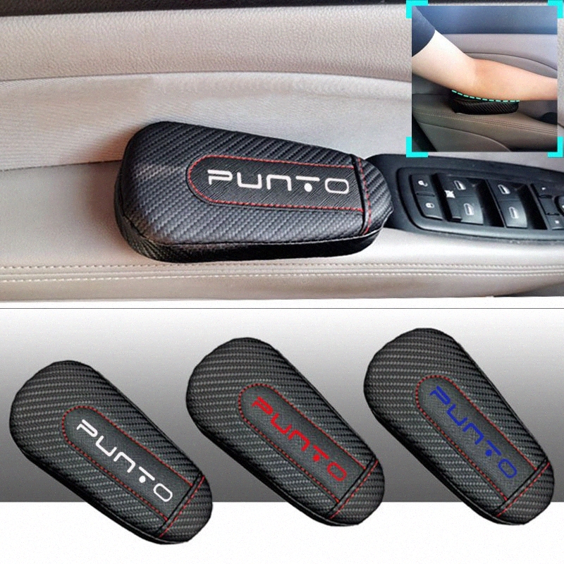 

Car Styling For Punto Carbon Fiber Leather Leg Cushion Knee Pad Armrest Pad Interior Car Accessories 52yI#