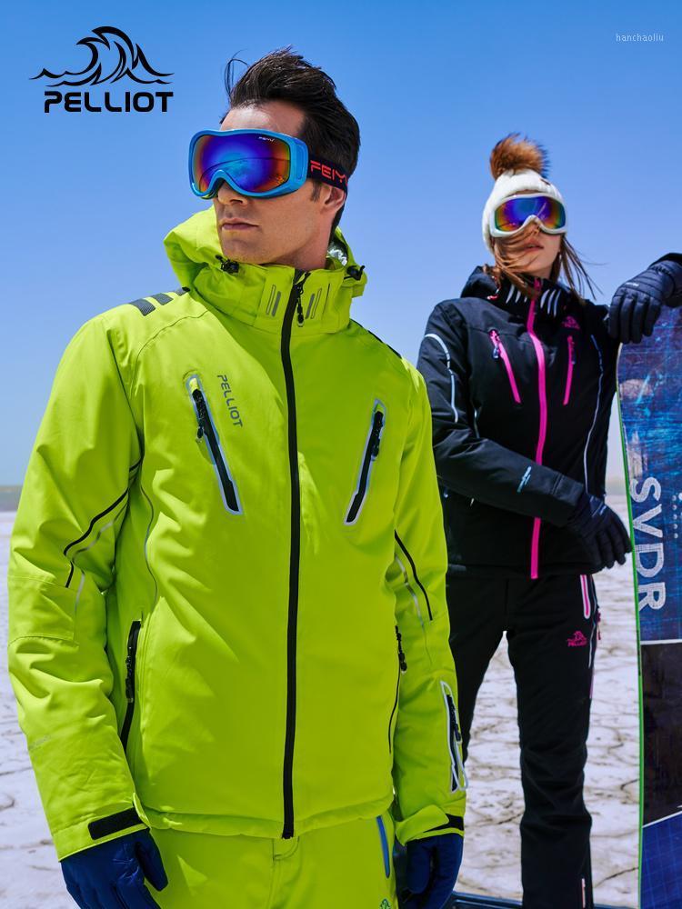 

Pelliot men's Ski suit winter Jacket women's WaterProof Breathable Thermal Snowboard Out Coat windbreakers mont outdoor coat1, Black