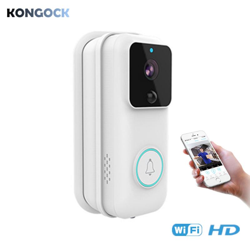 

Wireless Smart WIFI video door bell, smart-home wireless door-bell monitoring camera intercom with battery powered
