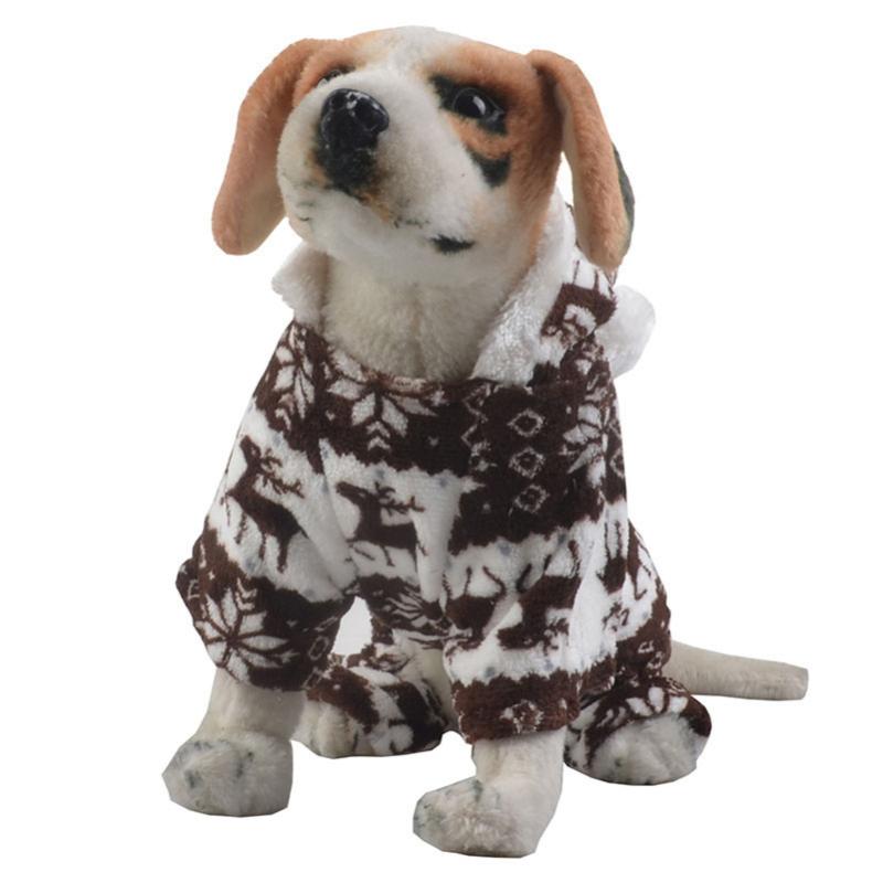

Pet Dog Products Autum Winter Deer Pattern Coral Fleece Cloth, Blue