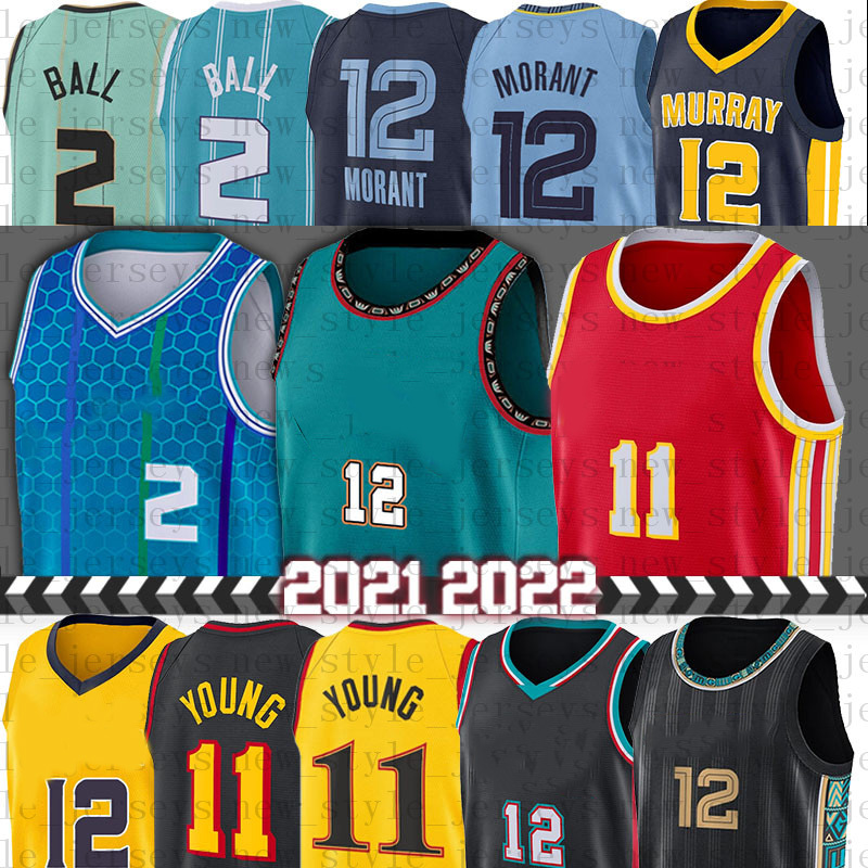 

Ja M 12 Morant Basketball Jerseys LaMelo 2 Ball Trae 11 Young Men Jersey