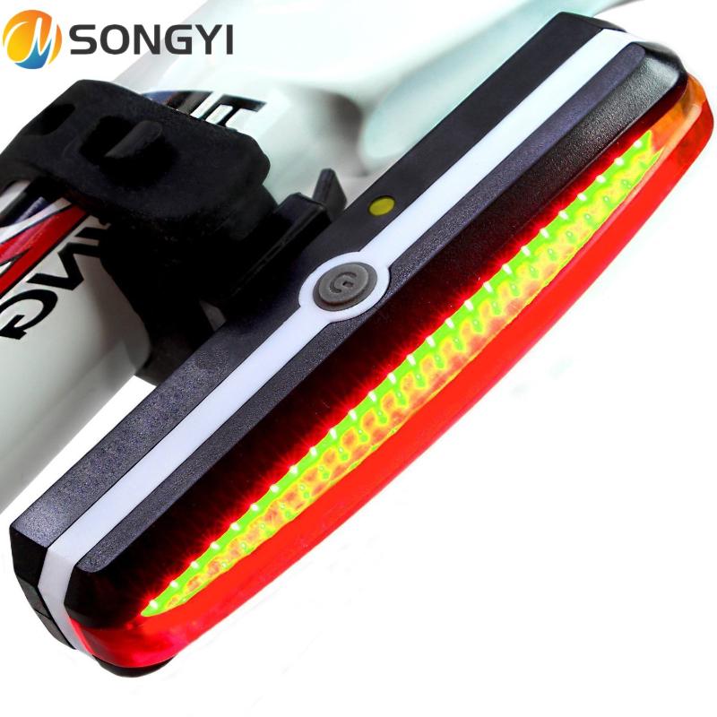 

SONGYI 2021 Bike Light Bicycle Tail Light Bike Equipment Lamp Night Rear USB Charging LED Warning Lights Mountain Y76