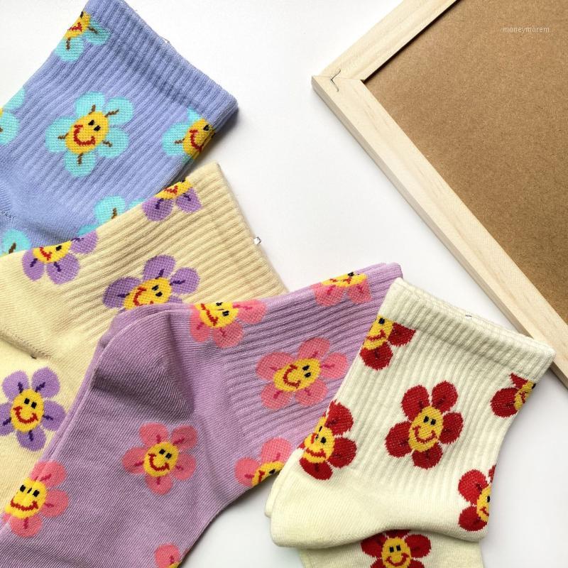 

Cartoon Sunflower Short Cotton Socks Women Girls Korean Preppy Style Cute Flower Socks Spring Summer Japanese Harajuku Sokken1, Black