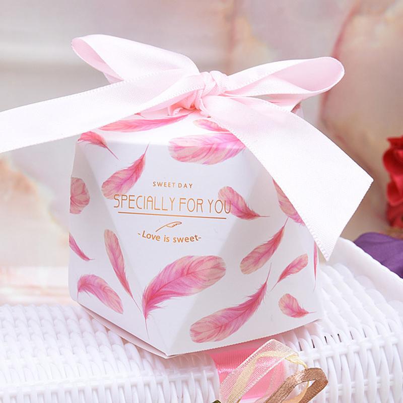 

Diamond Wedding Candy Box Paper Cardboard Guests Favor Gift Boxes Birthday Party Favors Chocolate Cookie Box Packaging Supplie