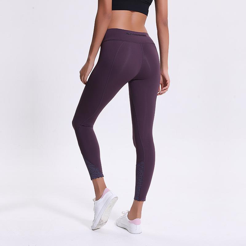 

Squatproof Hip Up Yoga Pants Women Solid High Waisted Nylon+Spandex Tights Stretchy Fitness Leggings Top Quality Gym Tights1, Black