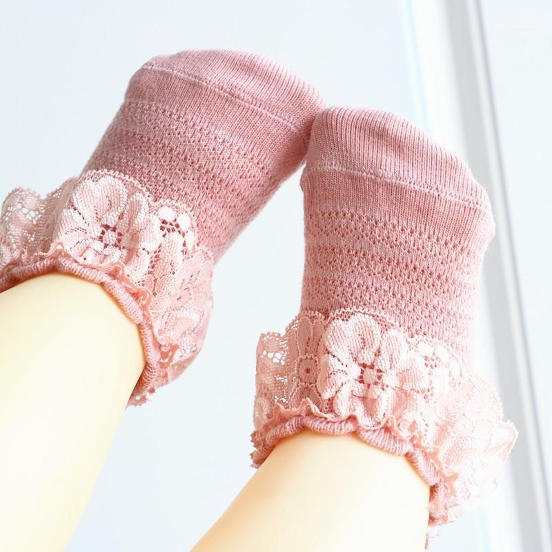 

Baby Girl Socks Breathable Cotton Lace Ruffle Princess Mesh Socks Children Ankle Short Sock White Pink Yellow Girls Kids Toddler1, Purple