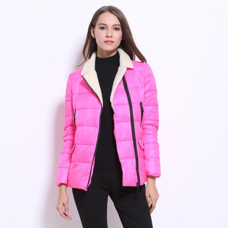 

2020Outdoor Sports Windbreaker Winter Warm Coat Turn-down Collar Candy Colors high quality Down Jackets1, Green