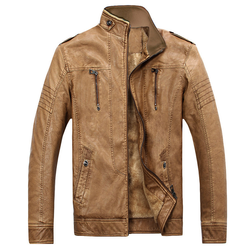 

2021 Faux Men Leather Jacket Autumn Solid Clothes New Elastic Mode Messrs Pu Outerwear Hot Coat 316 193B, Blue