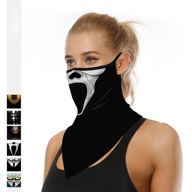 

Halloween scarf cap headband for men bandana skull mask skull jokerscarf mask head scarf bandana triangle bandanna headband men