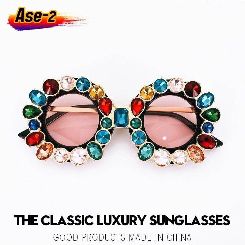 

Luxe Diamant Oversized Sunglasses Women Koningin Stijl Zonnebril Vrouwen Merk Designer Vintage Dames Retro Shades Sun Glasses