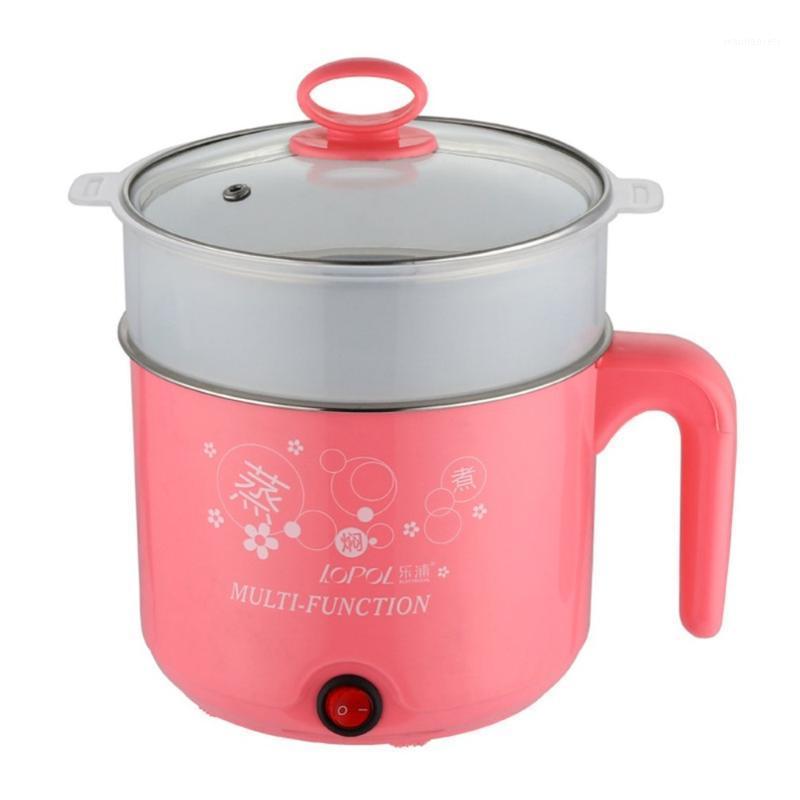 

450W 1.8L Multifunction Stainless Steel Electric Cooker with Steamer Hot Pot Noodles Pots Rice Cooker Steamed Eggs Pan Soup Pots1